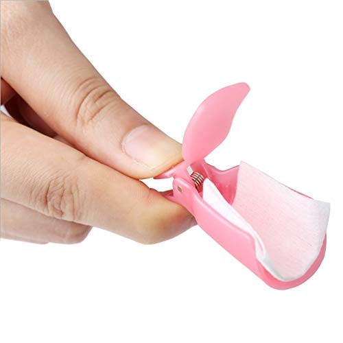 HiMo 10-Piece Plastic Acrylic Nail Art Soak Off Clips for UV Gel Polish