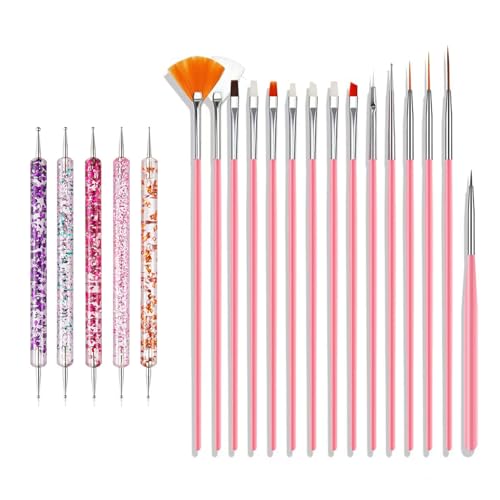 ZEOHBETY Nail Art Brushes Set - Professional Nail Design & Painting Tools