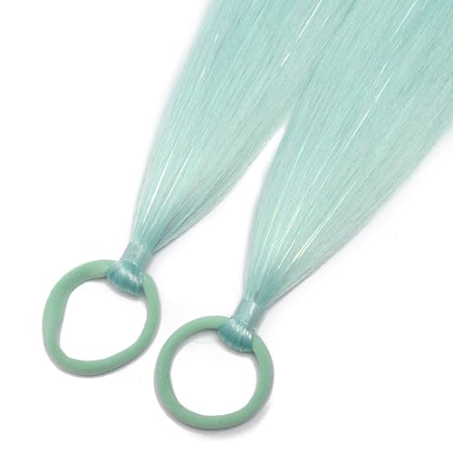 TASHEEMA 20-Inch Ice Green Hair Extensions with Tinsel for Braids