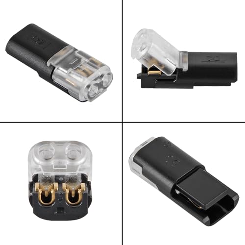 DORHEA 5Pcs 2-Pin LED Light Strip Connectors with Locking Buckle