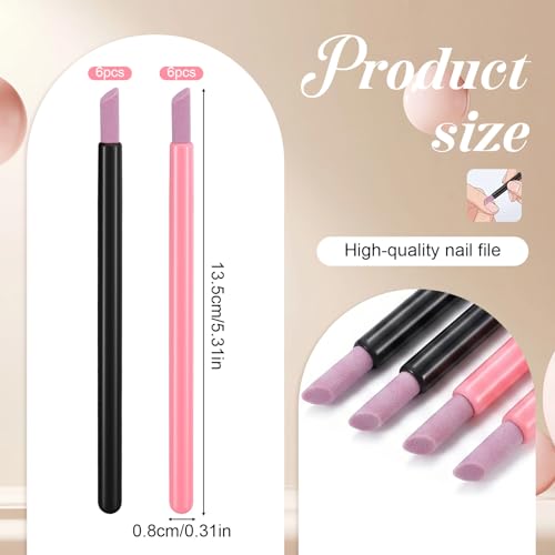 Zelphvt 12 Pcs Pumice Stone Cuticle Remover Pen and Nail Pusher Set