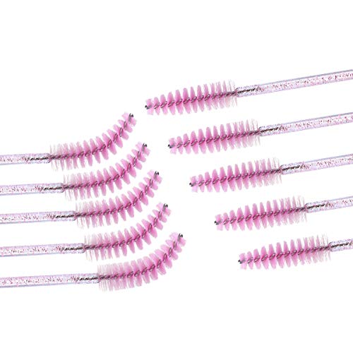 Elisel Disposable Mascara Brushes 100pcs with Container - Crystal Pink