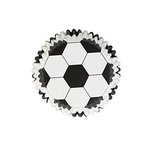 PME Football Cupcake Cases - 30 Pack, Foil Lined Baking Cups