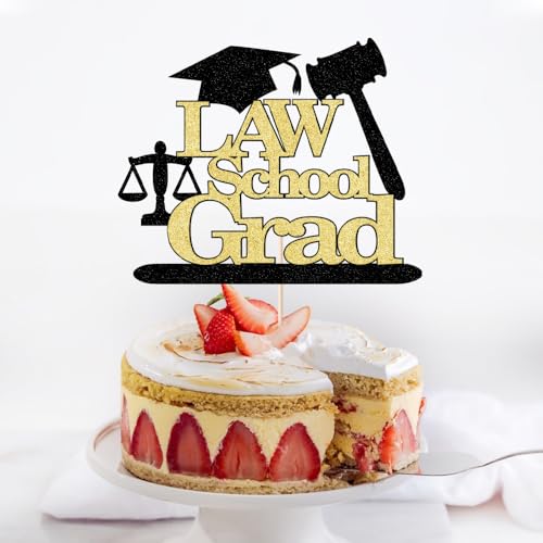 Law School Graduation Cake Topper | Congrats Grad 2026 Decoration