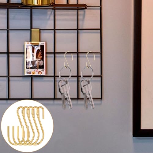 60 Pack 1-Inch Gold S Hooks - Small Decorative Metal Hooks for Hanging