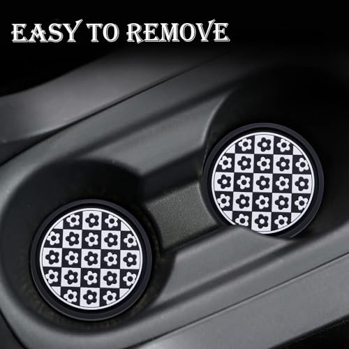2 Pack Non-Slip Silicone Car Cup Holder Coasters - 2.75 Inch