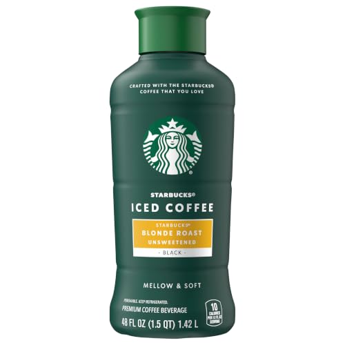 Starbucks Blonde Roast Iced Coffee, Unsweetened, 48 Fl Oz