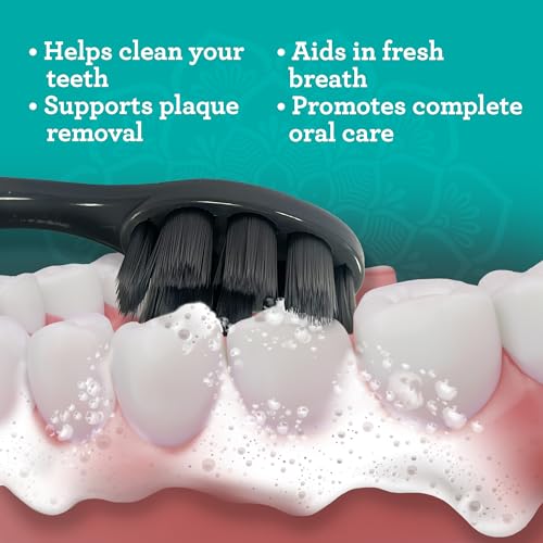 GuruNanda Butter on Gums Charcoal Toothbrush - 6 Pack Extra Soft