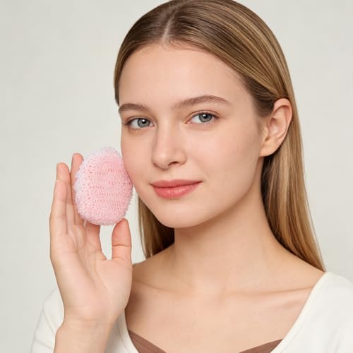 RamPula African Net Face Scrubber & Exfoliating Sponge, 2 Pcs White