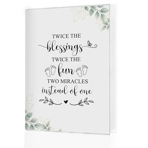 Twins Baby Photo Album 4x6 for Twin Mom Gift & Baby Shower Keepsake