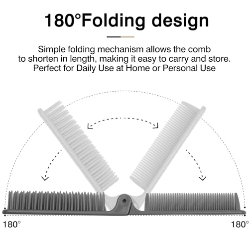 Zoolinn 3-Piece Pocket Folding Comb Set – Dual-Headed Travel Hair Brushes