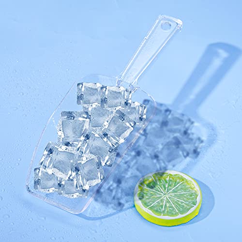 Hmxpls 7.5-Inch Clear Acrylic Scoops - 6 Pack for Candy, Ice & Dry Goods