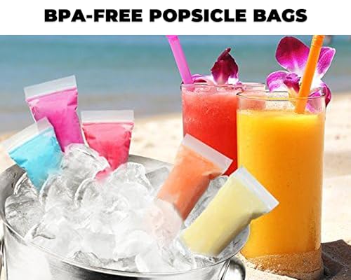Nature Pulito Disposable Popsicle Mold Bags with Zip Seal & Funnel - Small
