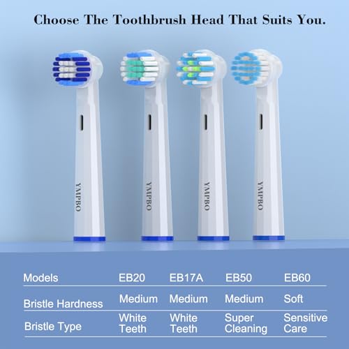 YMPBO Replacement Toothbrush Heads for Oral B Braun Electric Toothbrush 10 Pack