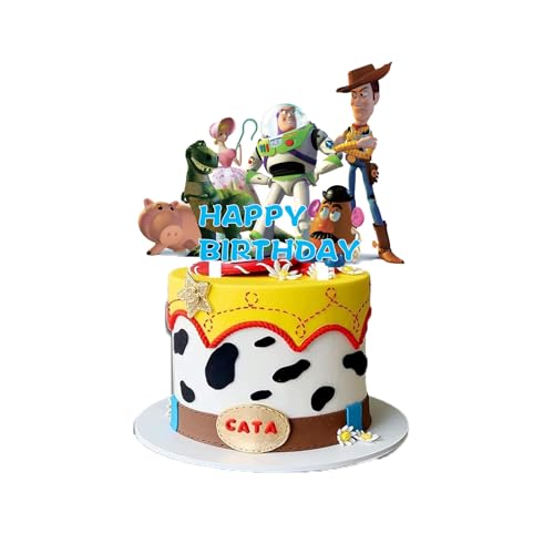 25Pcs Cartoon Birthday Cake Topper Set for Kids Party Decorations