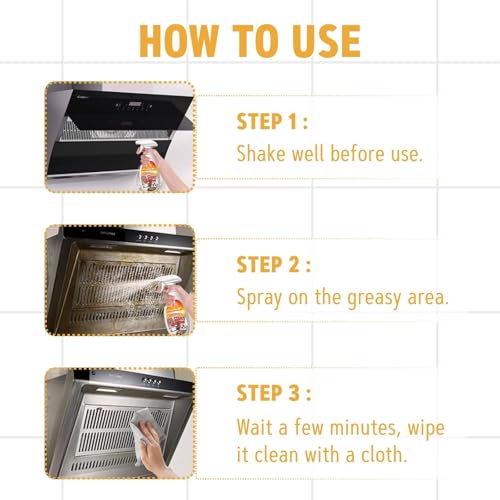 Heavy Duty Kitchen Oil Stain Cleaner Spray - 240ml Multipurpose