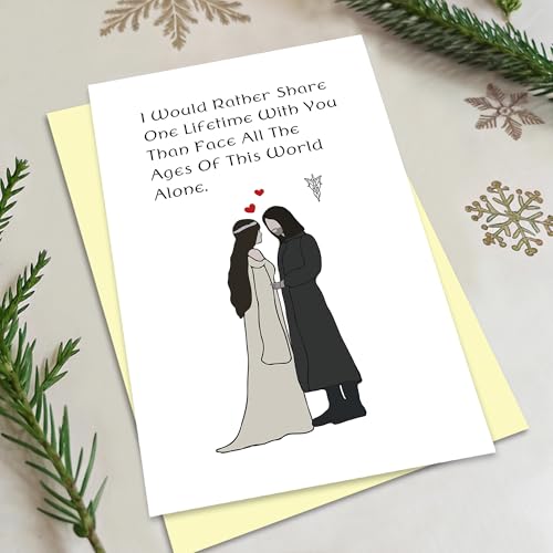 Romantic Anniversary Card for Couples - Heartfelt Quote & Premium Quality