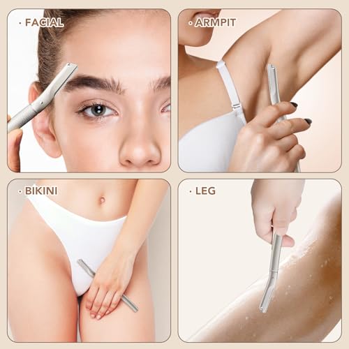 BoxedHome Eyebrow Razor with 11 Blades & Travel Case for Women and Men