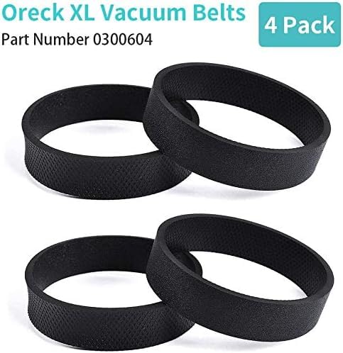 Oreck Vacuum Belts Replacement - 4 Pack for U2000 & XL2000 Models