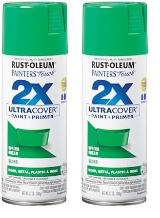 Rust-Oleum Painter's Touch 2X Gloss Spring Green Spray Paint - 12 oz (Pack of 2)