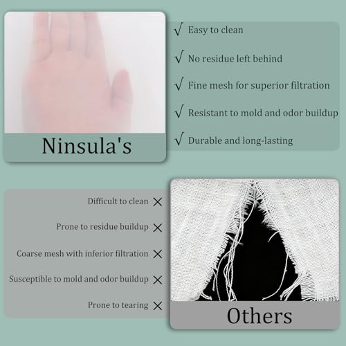 Ninsula 4-Pack Nut Milk Bags - Reusable Food-Grade Nylon Strainers