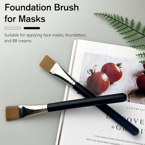 Jaasuee Square Foundation Brush - Flat Synthetic Makeup Brush for Liquid Cream