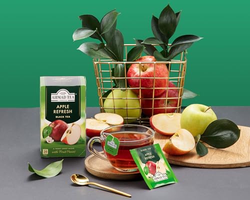 Ahmad Tea Apple Refresh Black Tea, 120 Count Tagged Tea Bags