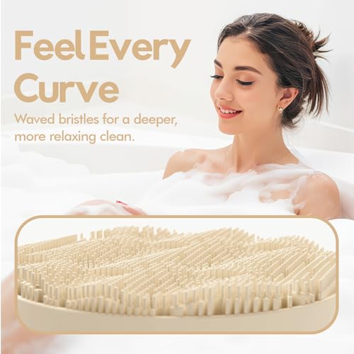 Zennow Silicone Body Scrubber - Gentle Exfoliating Shower Loofah