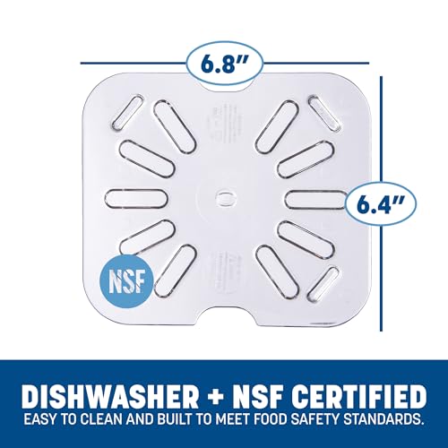 Carlisle Storplus 1/6 Size Food Pan Drain Tray - Clear Polycarbonate