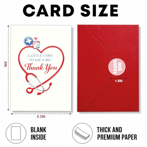 Nurse Appreciation Card - Cute Stethoscope Heart Design