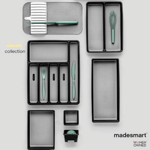 MadeSmart 13 x 4 Inch Long Storage Bin - Carbon, Pack of 1