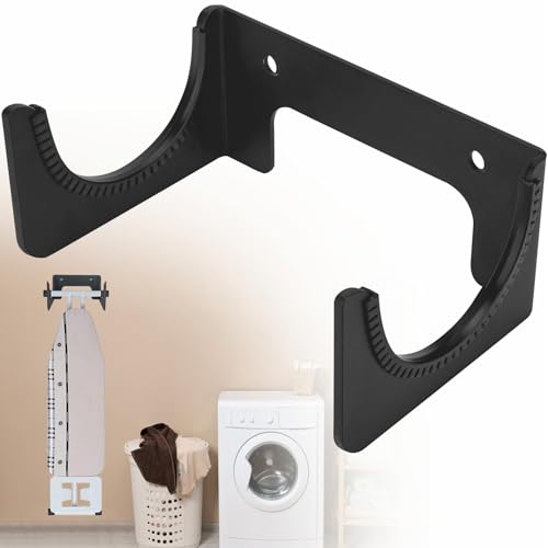 Wall-Mounted Ironing Board Holder for T/Y Legs - Space Saving Organizer