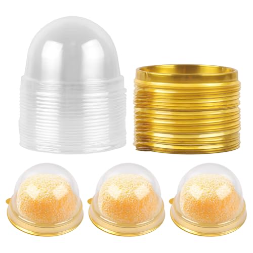 Mini Clear Plastic Cake Containers - 20 Pack for Cupcakes & Desserts