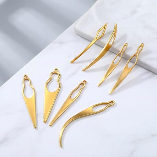 Tucnoeu 8pcs Interlocking Tool for Locs, Sisterlock Retighten Tool Bent-Hook Needle