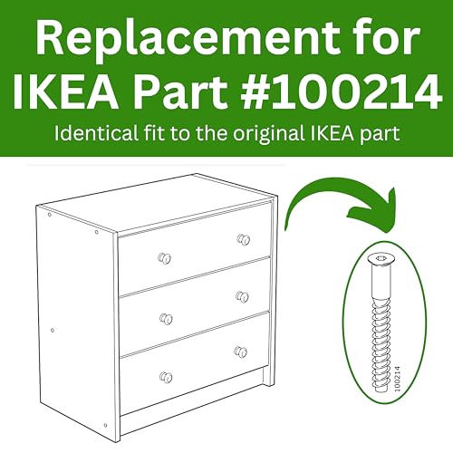 Replacement Screws for IKEA Part #100214 - Zinc Plated Steel (Pack of 12)