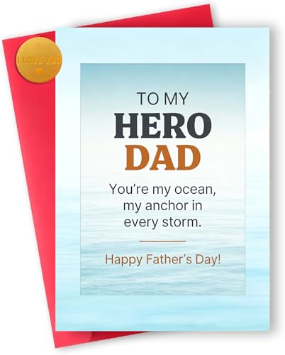 Hero Dad Father's Day Card - Nautical Ocean Anchor Greeting Card