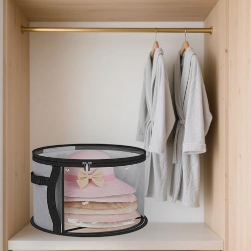 Oversized Clear Hat Organizer Bag for Travel & Storage - Holds 5-7 Caps