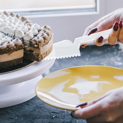 12 Pcs Plastic Cake Cutters - Disposable Pie Slicers for Events