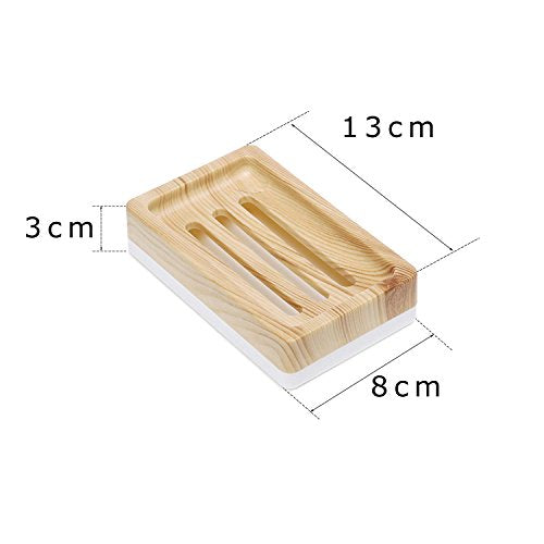 UVIVIU Double-Decker Plastic Soap Dish with Drain - Keeps Soap Dry & Easy to Clean