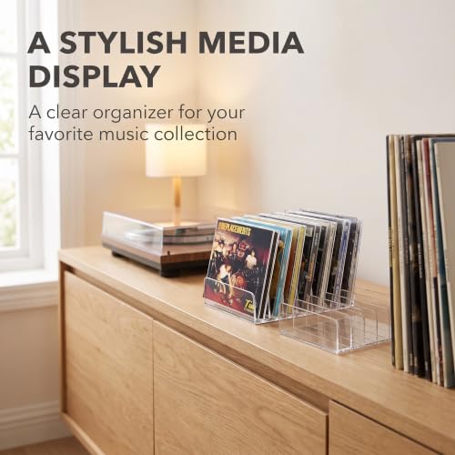 Acrylic CD Storage Rack - Holds 14 Standard CD Cases