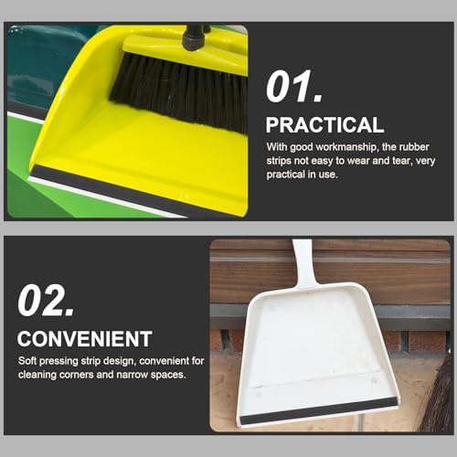 Uonlytech Dustpan Rubber Lip Replacement Strips - 4pcs Durable Edge