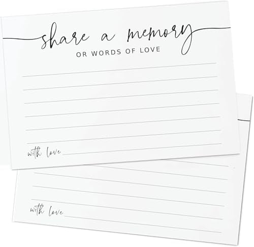Share a Memory Cards - 50 Pack, 4x6 Minimalist Keepsake for Events