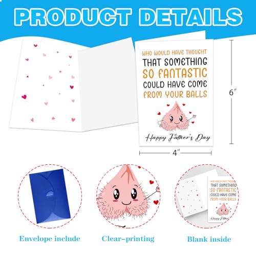 Funny Father's Day Card for Dad from Daughter or Son with Envelope
