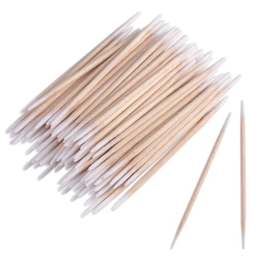 FSpronail Pointed Tip Cotton Swabs with Wooden Sticks - 200pcs