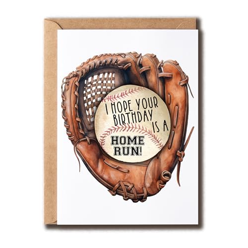 Funny Baseball Birthday Greeting Card - 5x7 Inches