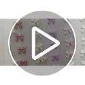 Qdsuh 3D Acrylic Bow Nail Charms with Pearls in 6 Colors for DIY Manicure