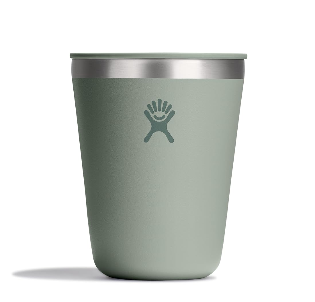 Hydro Flask 12 Oz Outdoor Coffee Tumbler – Stainless Steel Insulated Travel Cup – Camping Mug Agave Green