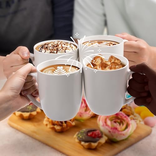 Urbanstrive 16oz White Ceramic Coffee Mug - Perfect for Tea & Coffee