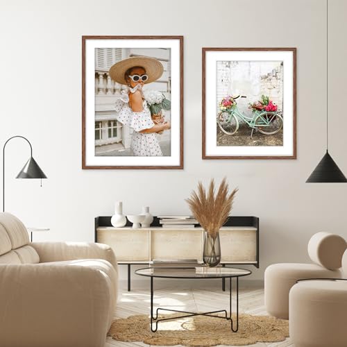 Light Walnut 20x30 Wall Photo Frame for 16x24 Prints - Rustic Woodgrain
