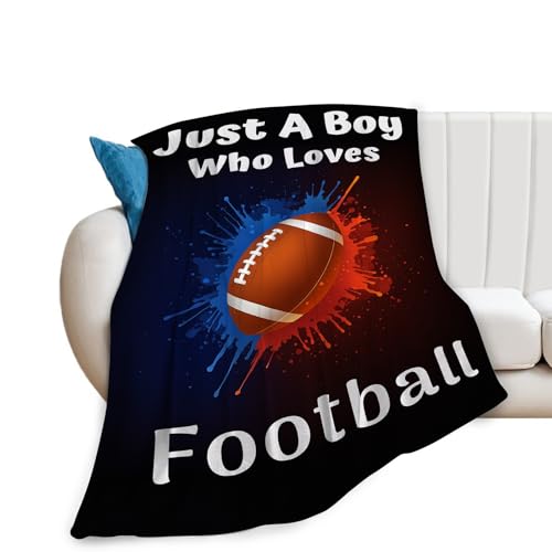 Football Throw Blanket - Soft Flannel Fleece Sports Bedding (50"x40")